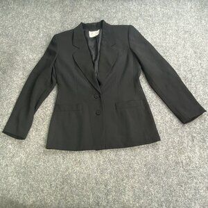 Vintage Le Suit Blazer Womens 6 Black Career Office Tailored Professional Jacket